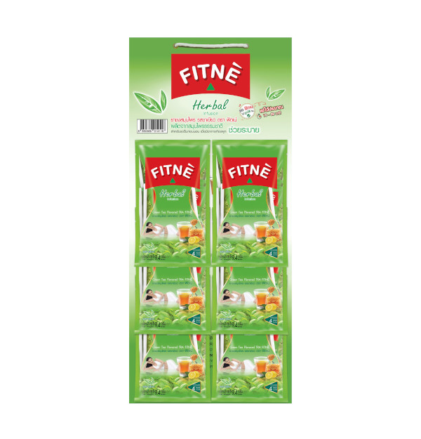 FITNE' Herbal Tea Green Tea Flavored 2.35g.x4 Sachets (6 Packs)