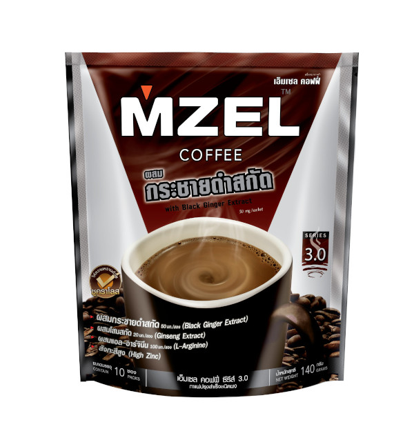 MZEL Coffee Instant coffee Mix with Black Ginger Extract  14g.x10 Sticks